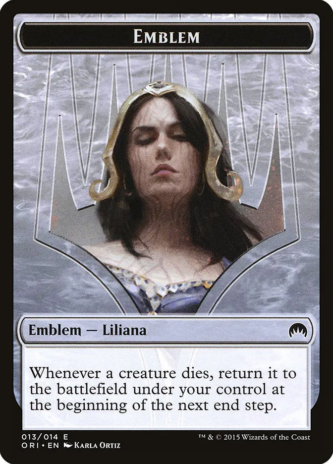 Liliana, Defiant Necromancer Emblem Front Face