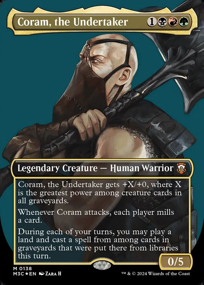 Coram, the Undertaker Front Face