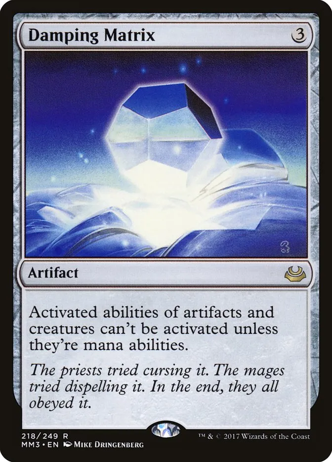 Damping Matrix Front Face