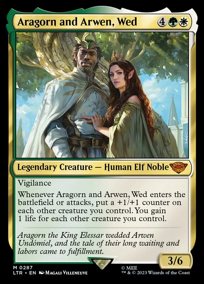 Aragorn and Arwen, Wed Front Face