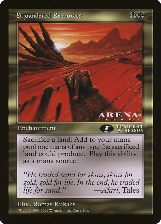 Squandered Resources Front Face