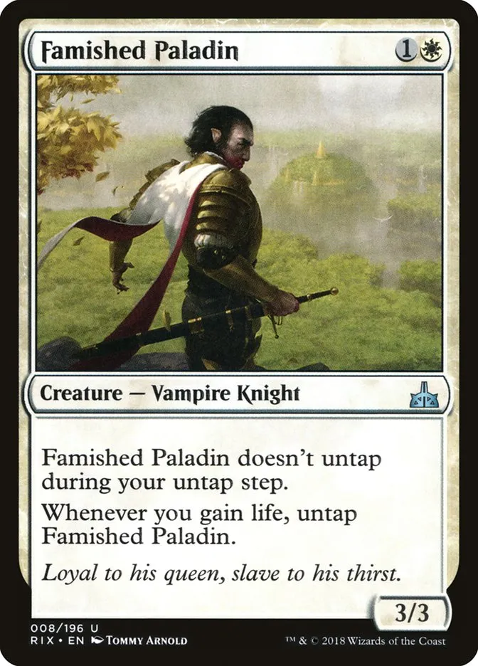 Famished Paladin Front Face