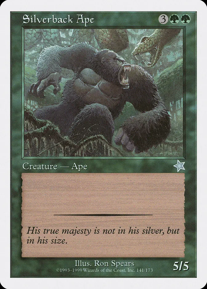 Silverback Ape Front Face