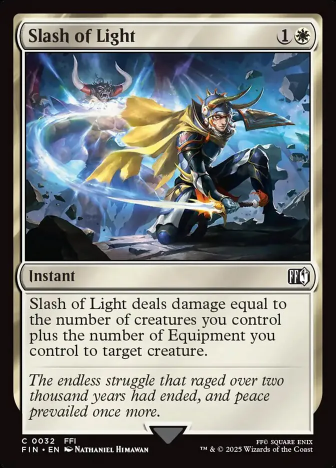 Slash of Light Front Face