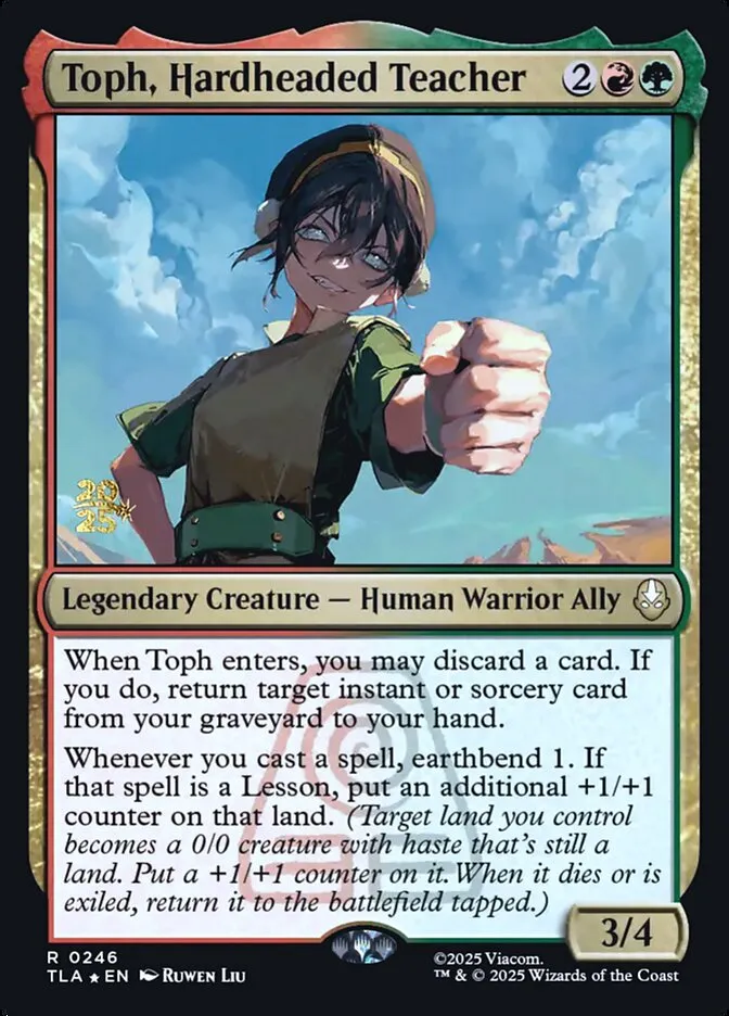 Toph, Hardheaded Teacher Front Face