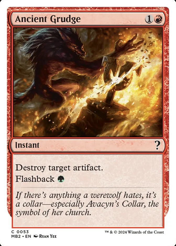 Ancient Grudge Front Face