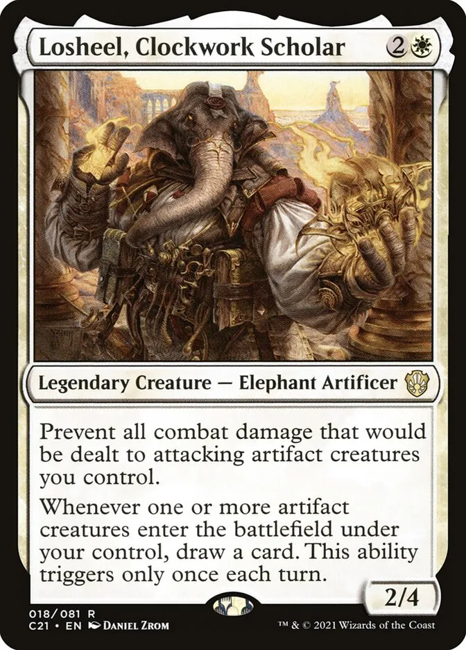 Losheel, Clockwork Scholar Front Face