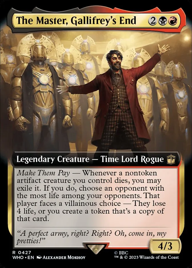 The Master, Gallifrey's End Front Face