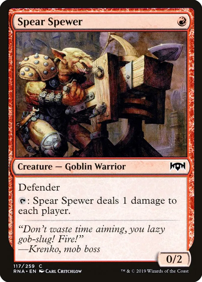 Spear Spewer Front Face
