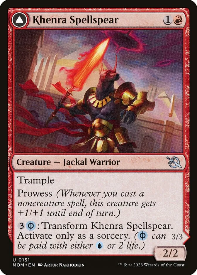 Khenra Spellspear // Gitaxian Spellstalker Front Face