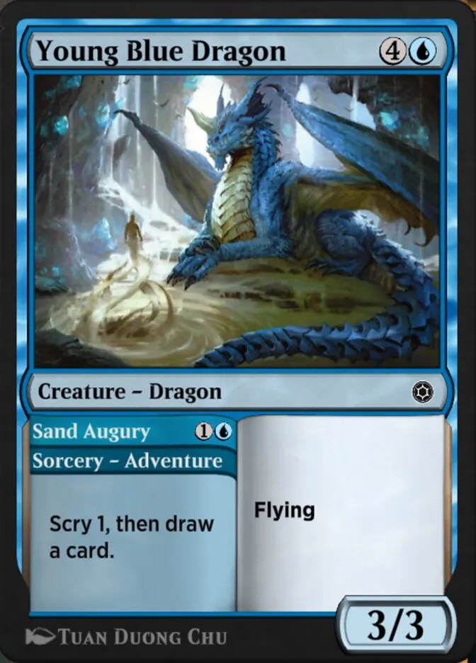 Young Blue Dragon // Sand Augury Front Face