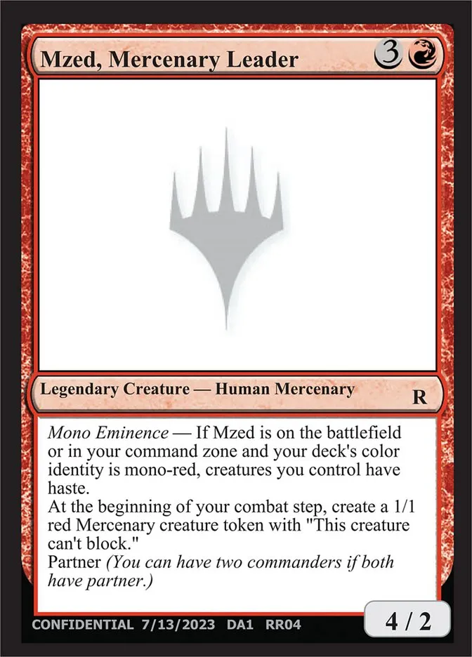 Mzed, Mercenary Leader Front Face
