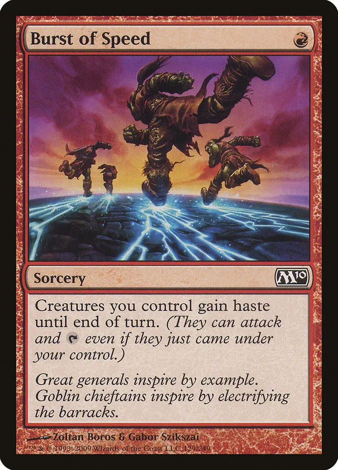 Burst of Speed Front Face
