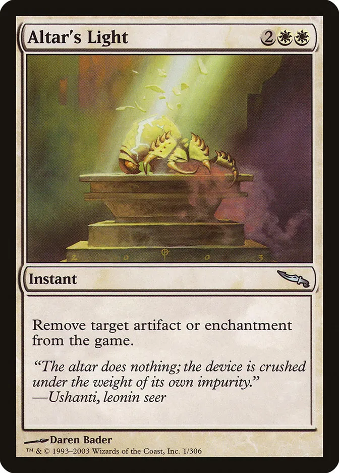Altar's Light Front Face