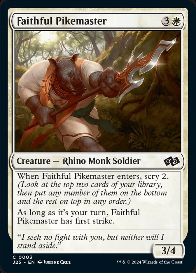 Faithful Pikemaster Front Face