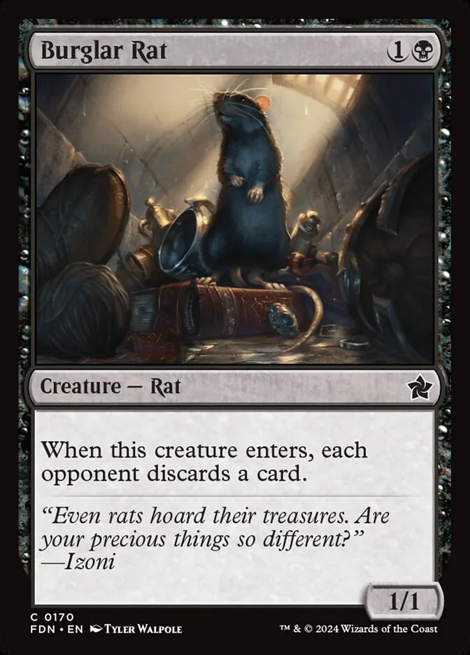 Burglar Rat Front Face
