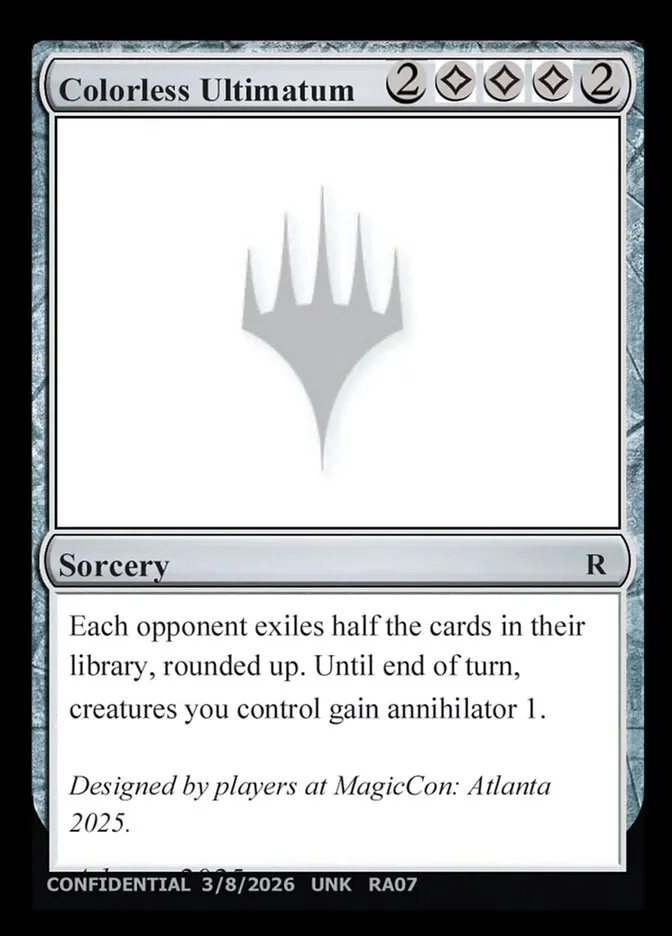Colorless Ultimatum Front Face