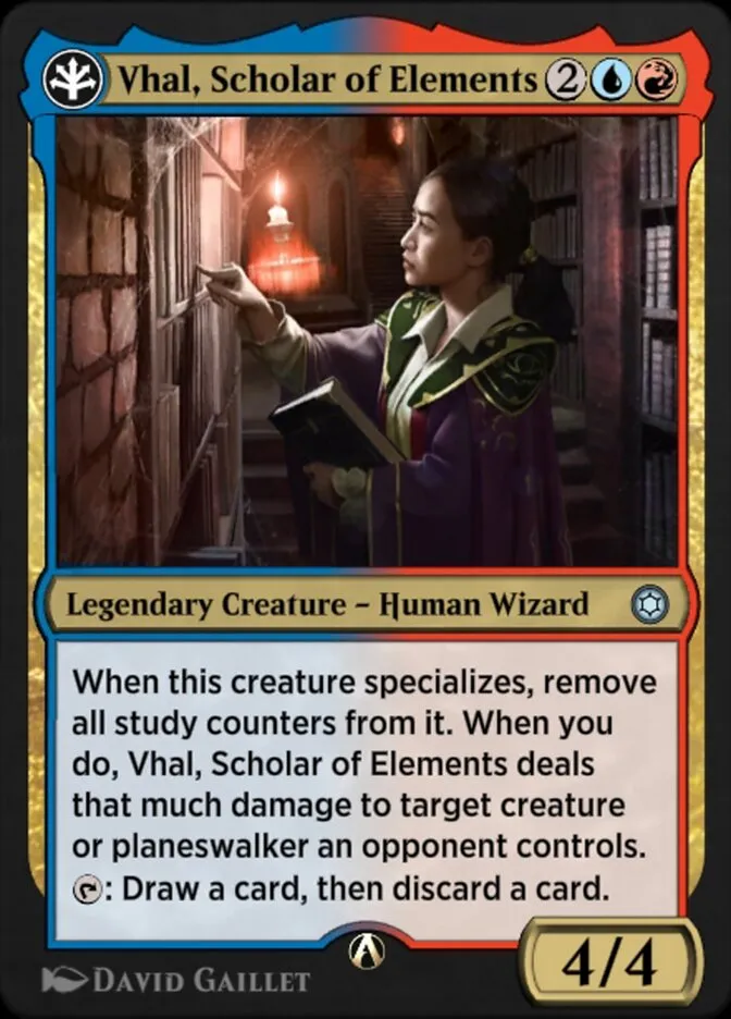 Vhal, Scholar of Elements Front Face