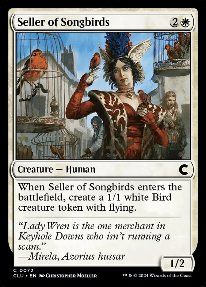 Seller of Songbirds Front Face