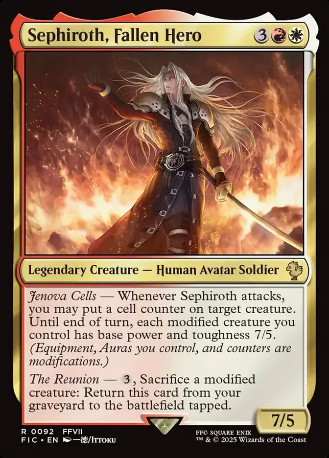 Sephiroth, Fallen Hero Front Face