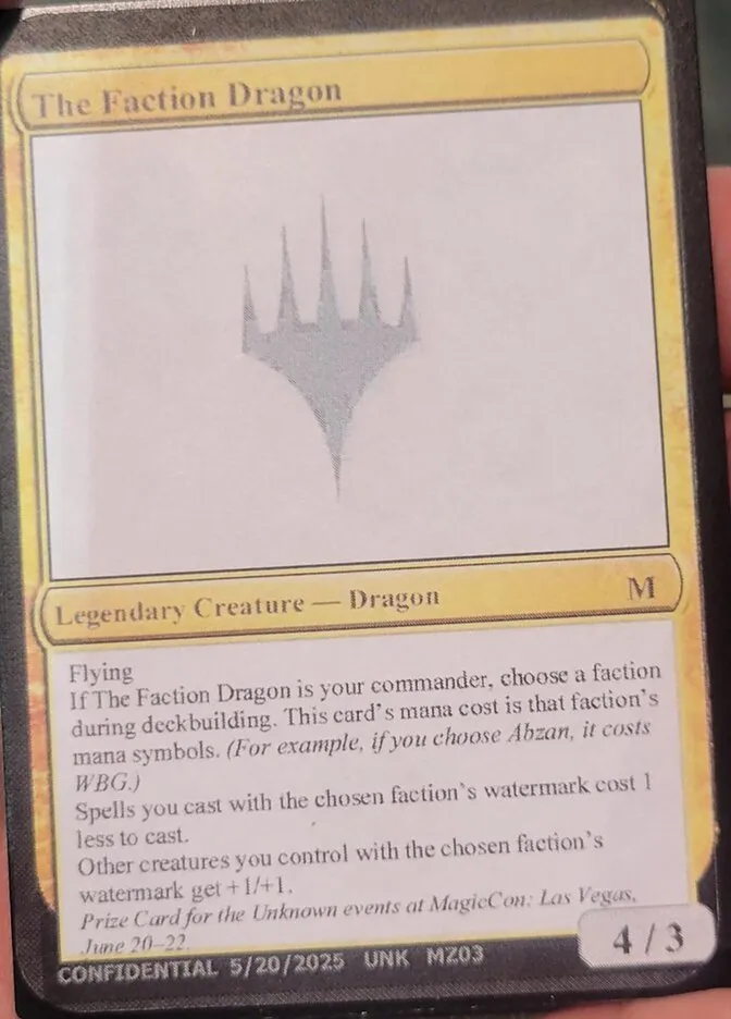 The Faction Dragon Front Face