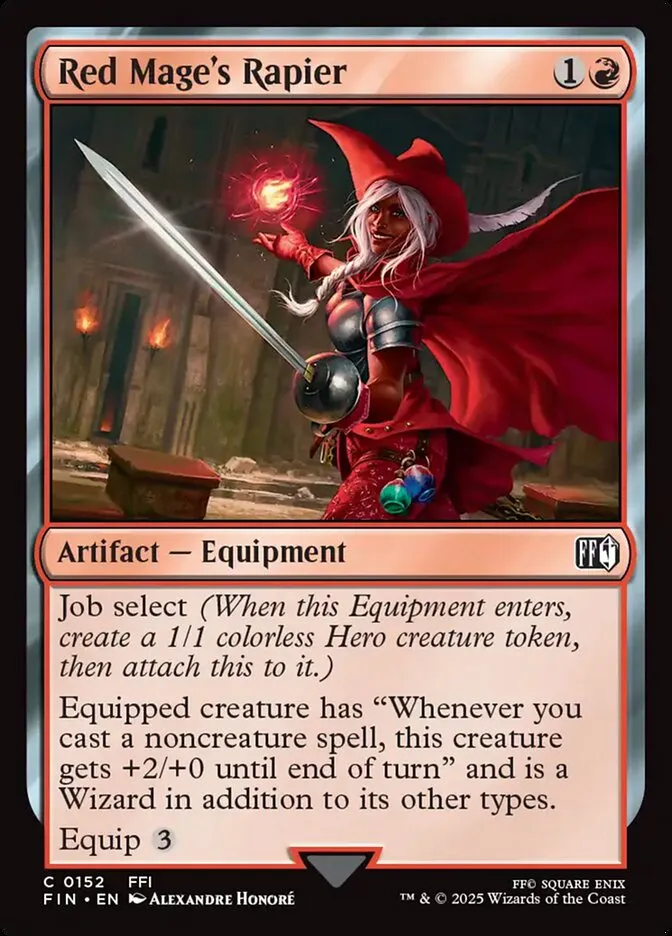 Red Mage's Rapier Front Face
