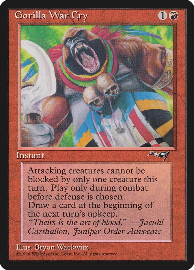 Gorilla War Cry Front Face