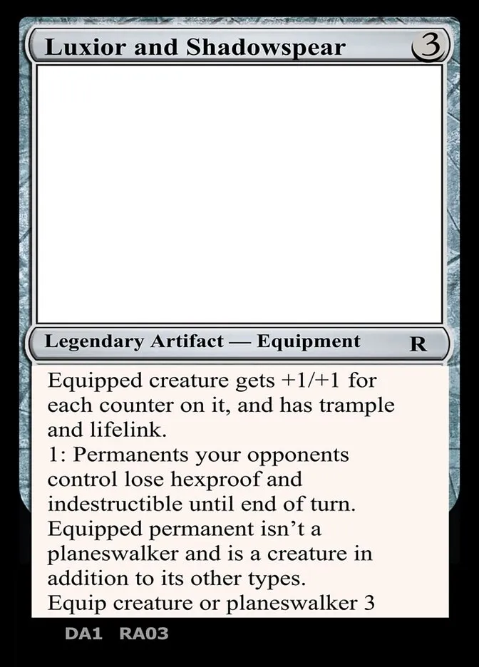 Luxior and Shadowspear Front Face