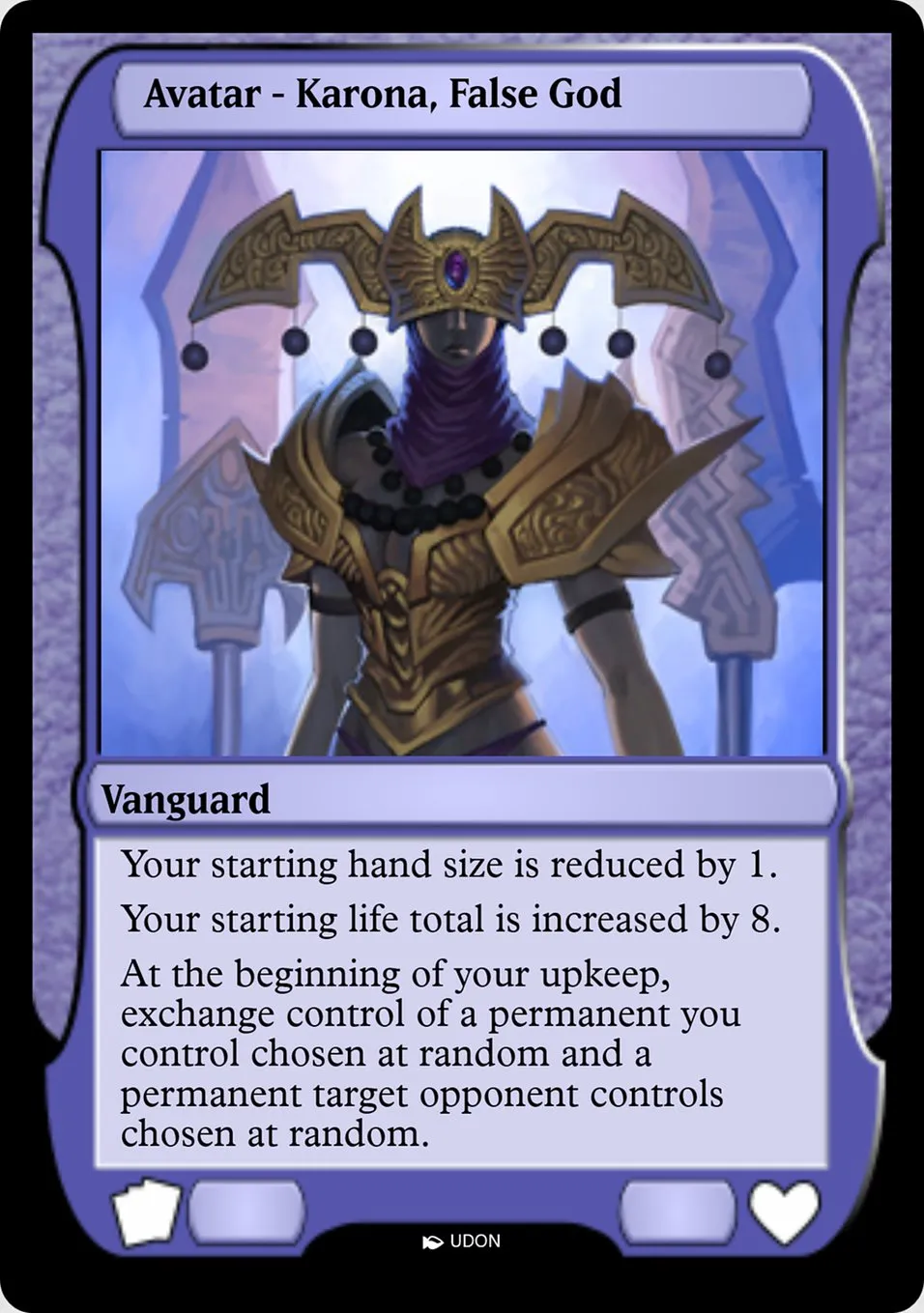 Karona, False God Avatar Front Face