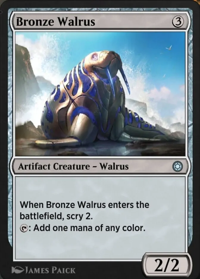 Bronze Walrus Front Face
