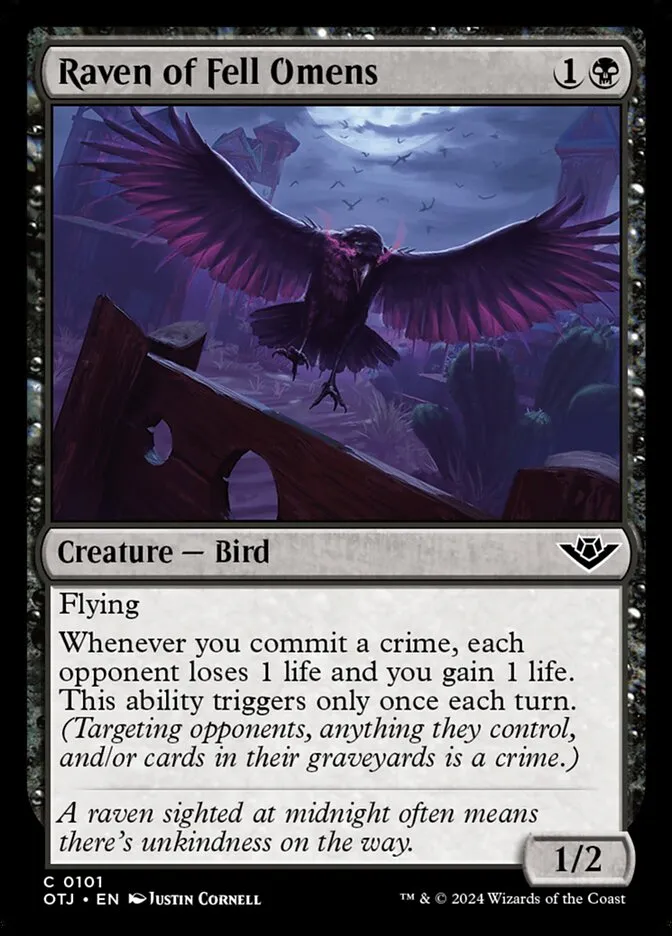Raven of Fell Omens Front Face