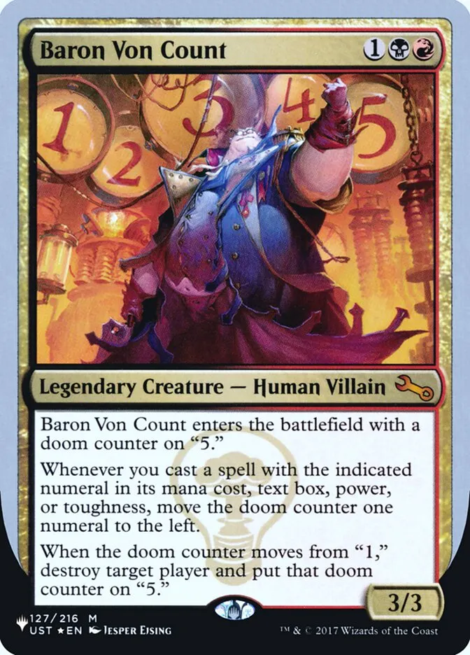 Baron Von Count Front Face
