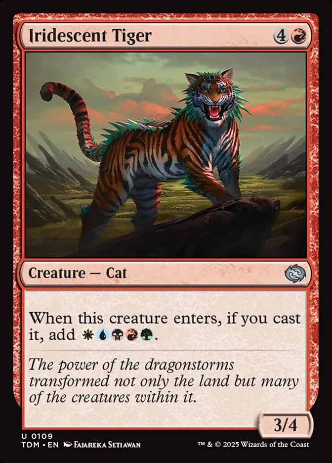 Iridescent Tiger Front Face