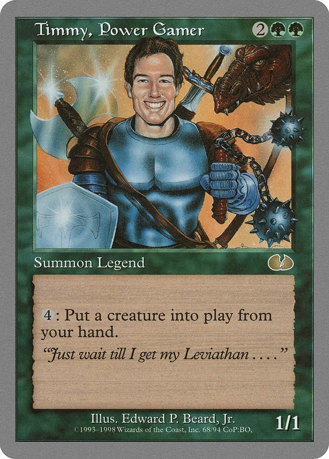 Timmy, Power Gamer Front Face