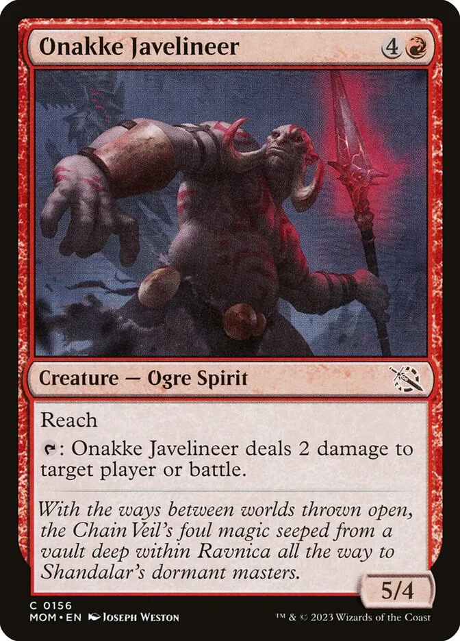 Onakke Javelineer Front Face