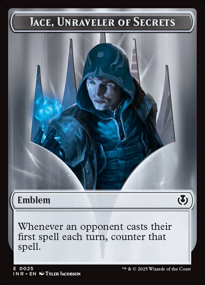 Jace, Unraveler of Secrets Emblem Front Face