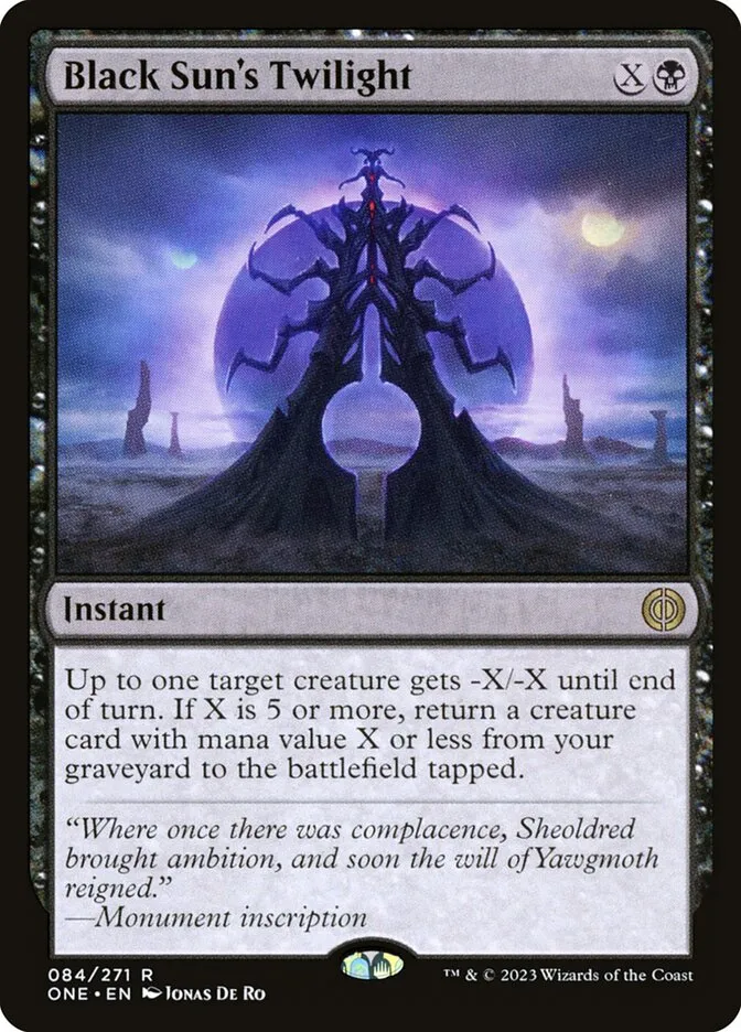 Black Sun's Twilight Front Face