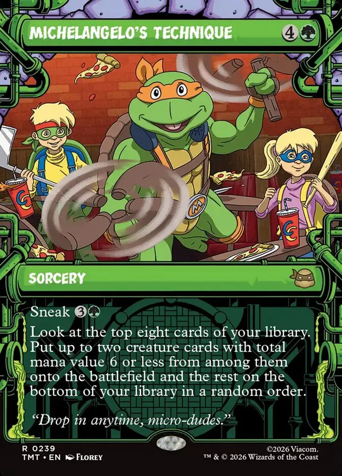Michelangelo's Technique Front Face