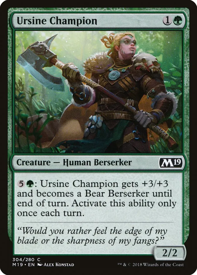 Ursine Champion Front Face