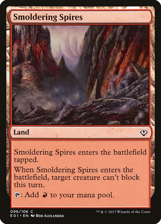 Smoldering Spires Front Face