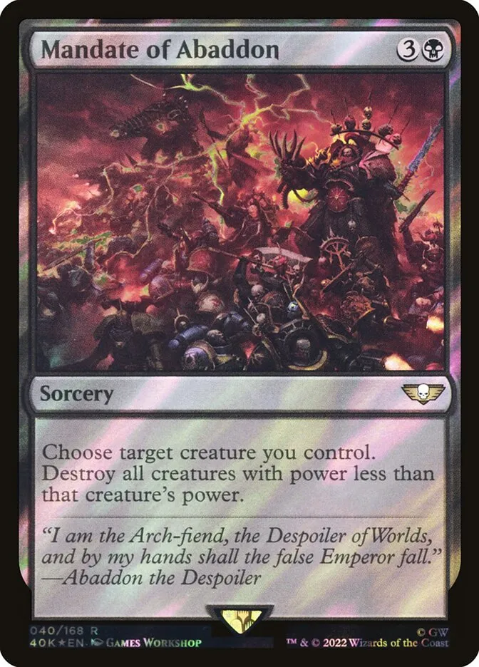 Mandate of Abaddon Front Face