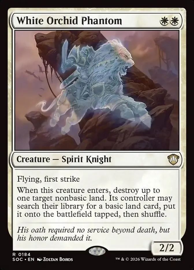 White Orchid Phantom Front Face