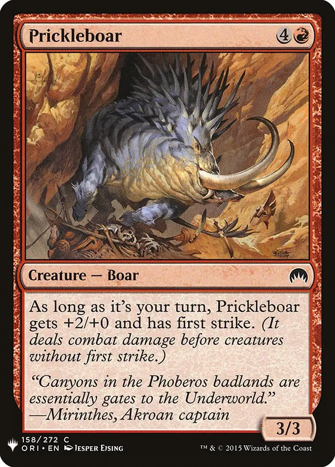 Prickleboar Front Face