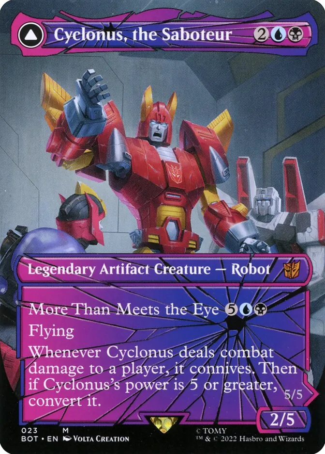 Cyclonus, the Saboteur // Cyclonus, Cybertronian Fighter Front Face