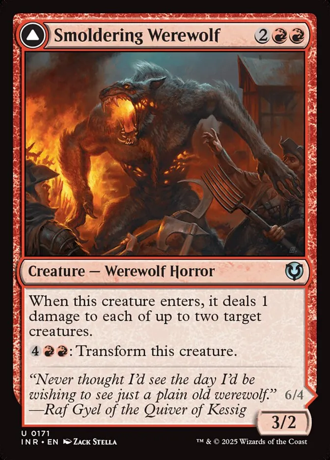 Smoldering Werewolf // Erupting Dreadwolf Front Face