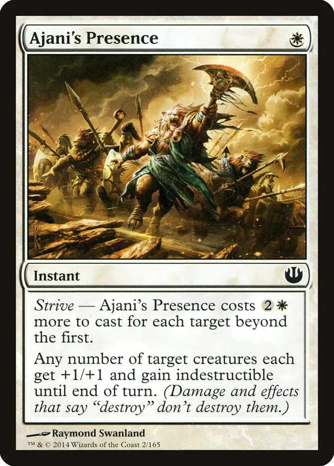 Ajani's Presence Front Face