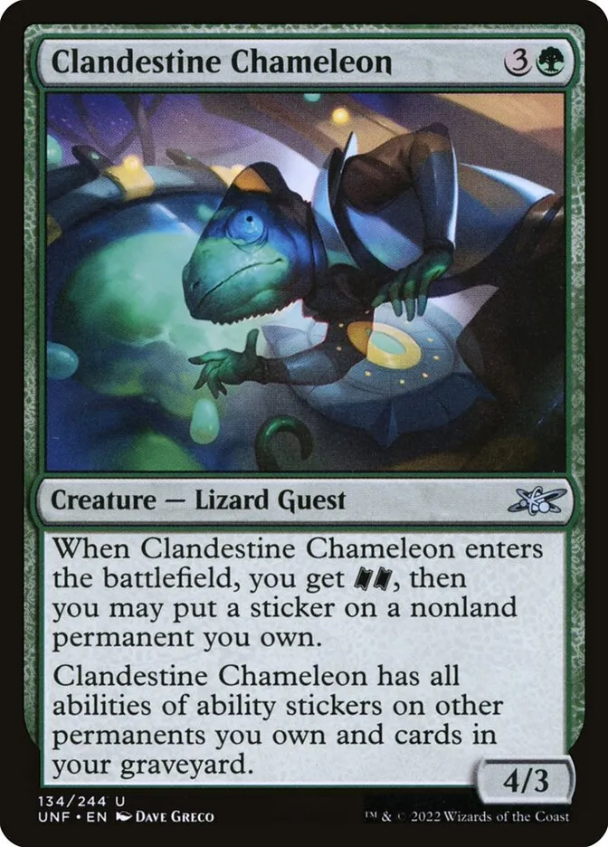 Clandestine Chameleon Front Face