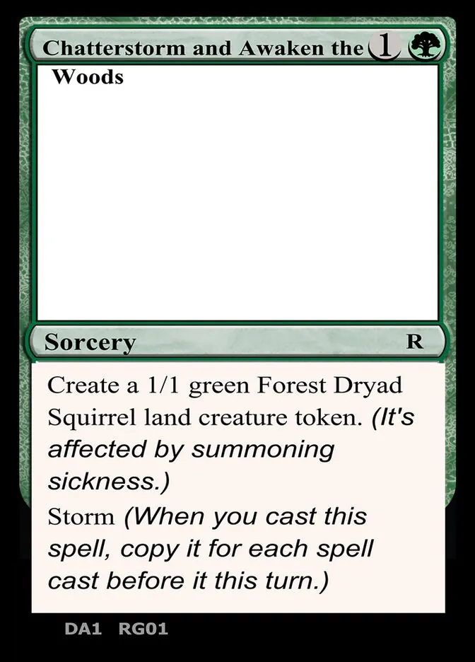 Chatterstorm and Awaken the Woods Front Face