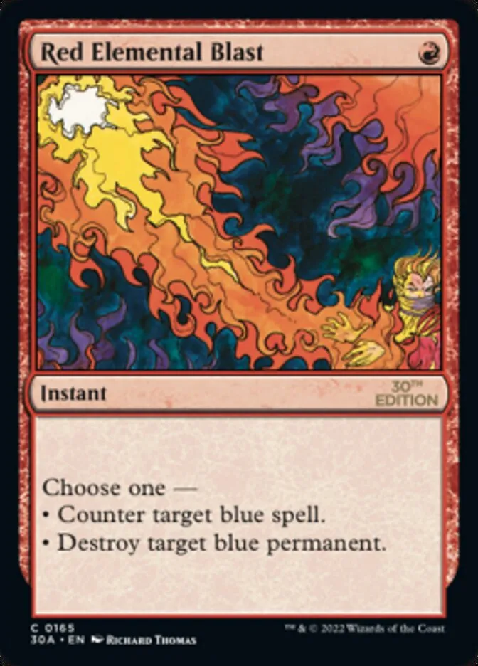 Red Elemental Blast Front Face