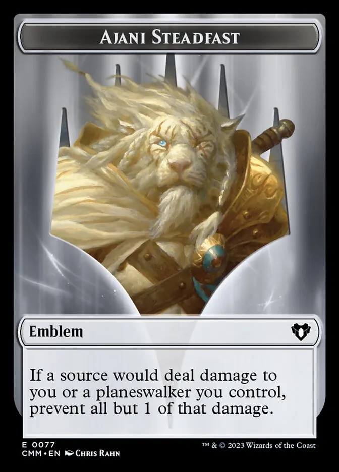 Ajani Steadfast Emblem Front Face